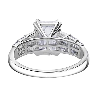 IGI Certified Luxuriant Lab Grown Diamond E-F VS 3.50 ctw Art Deco Ring in 950 Platinum (Size 10.0) 5.70 Grams