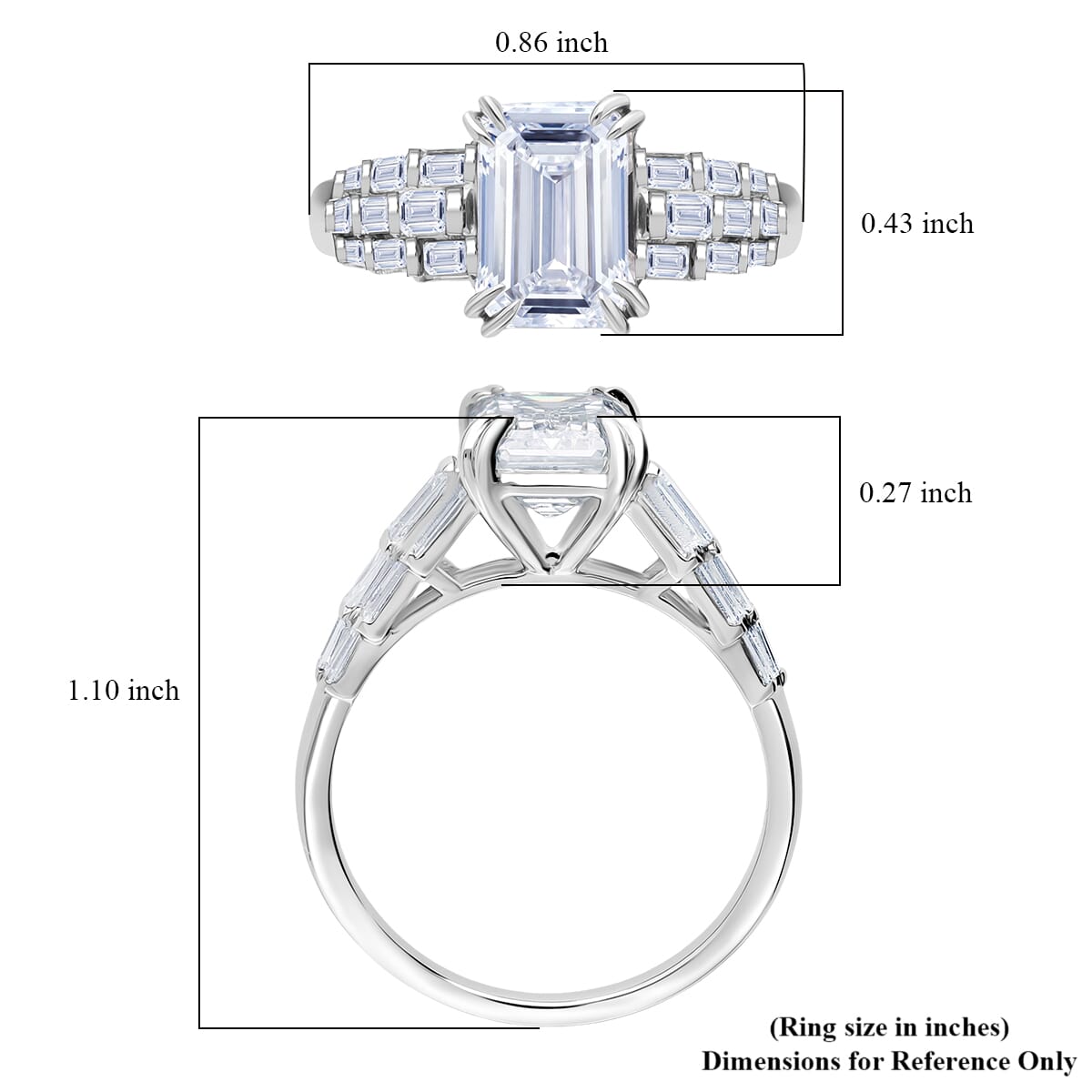 IGI Certified Luxuriant Lab Grown Diamond E-F VS 3.50 ctw Art Deco Ring in 950 Platinum (Size 7.0) 5.70 Grams image number 4