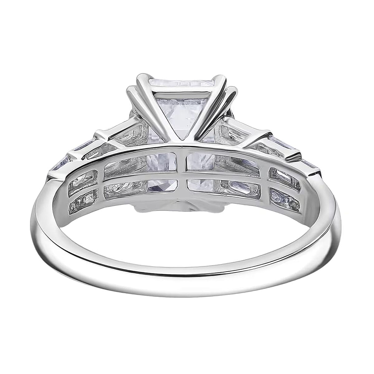IGI Certified Luxuriant Lab Grown Diamond E-F VS 3.50 ctw Art Deco Ring in 950 Platinum (Size 7.5) 5.70 Grams image number 7
