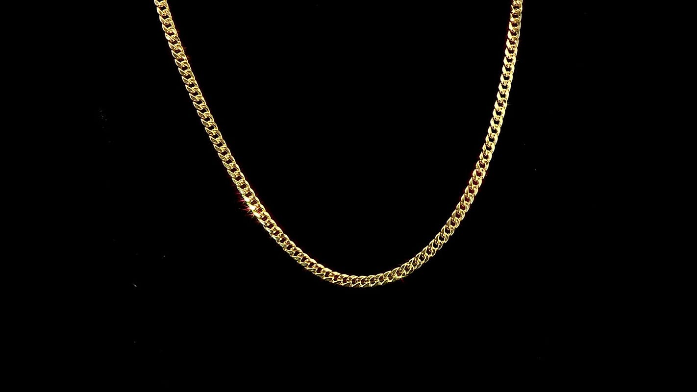 Miami Cuban Chain Necklace in 10K Yellow Gold 9.7 Grams 20 Inches