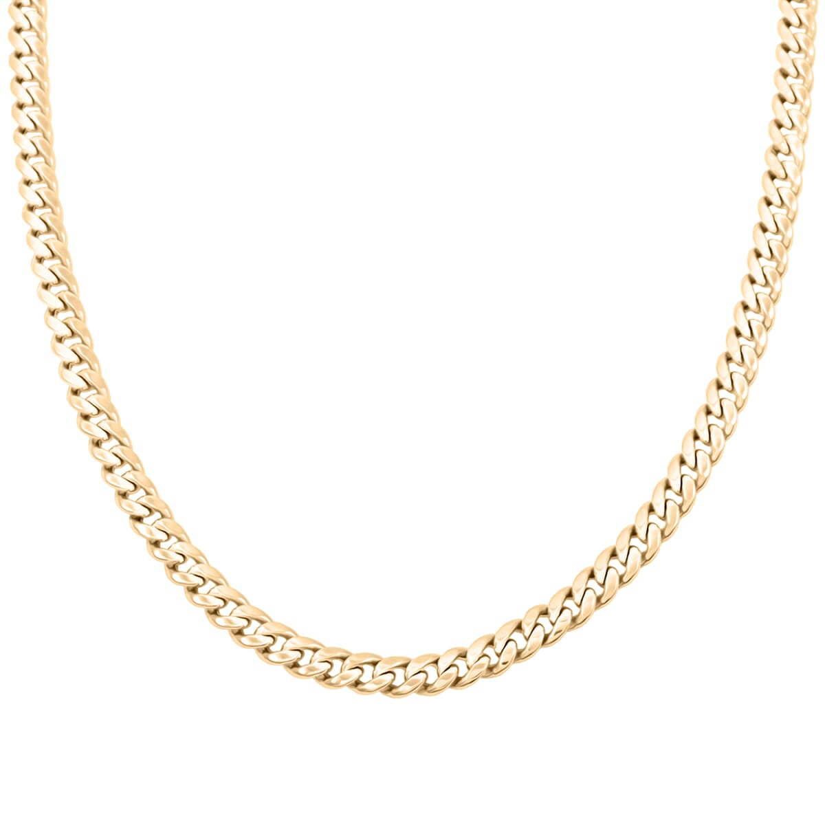 Miami Cuban Chain Necklace in 10K Yellow Gold 9.7 Grams 20 Inches image number 2