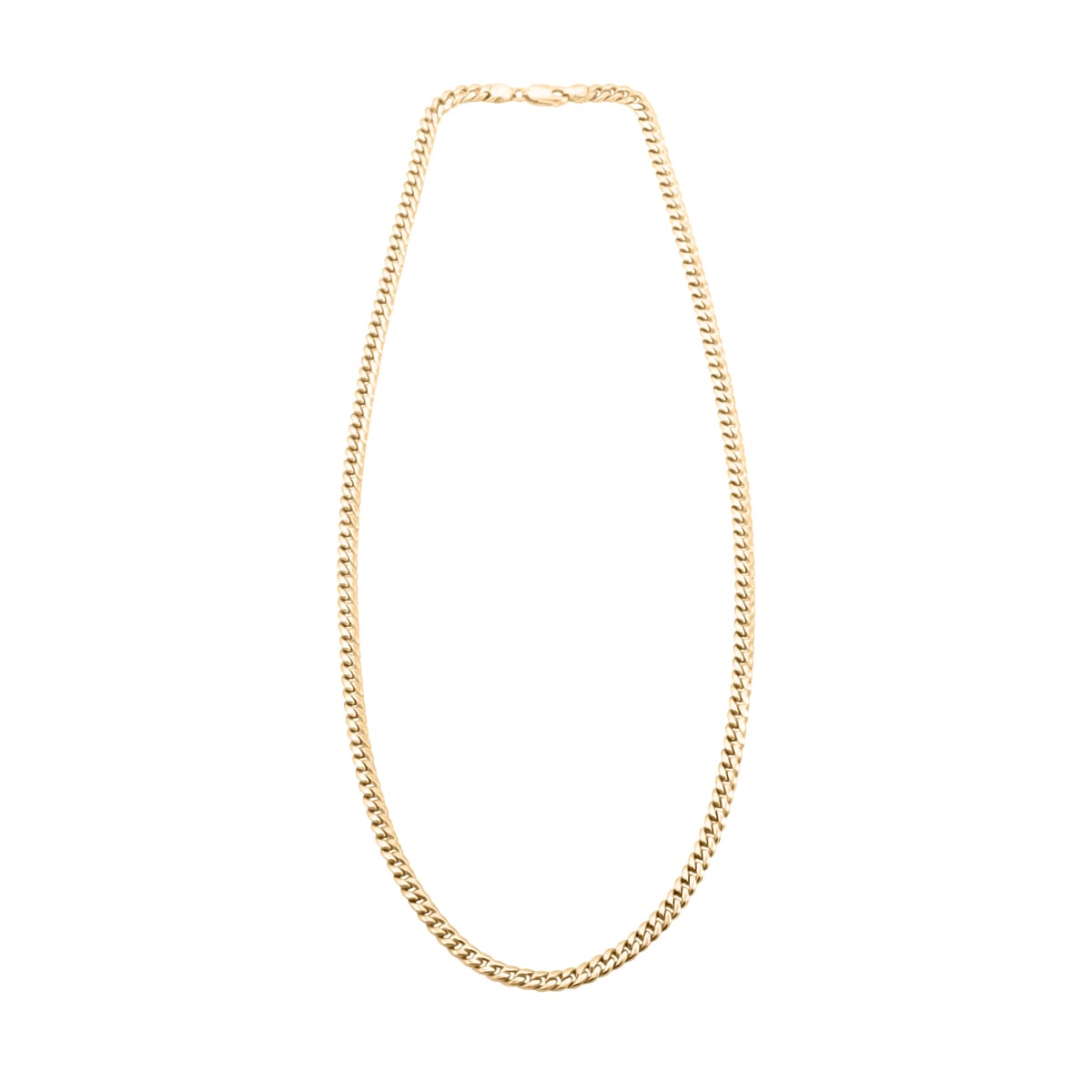 Miami Cuban Chain Necklace in 10K Yellow Gold 9.7 Grams 20 Inches image number 3
