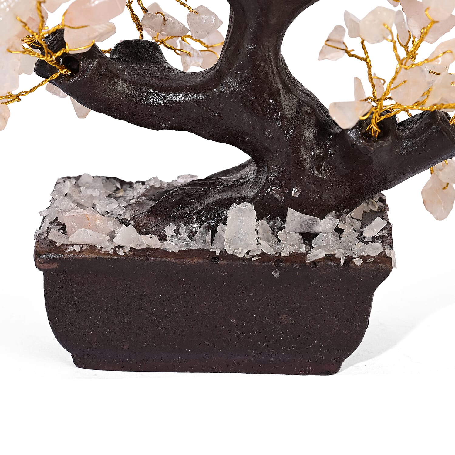 Livmore 150 Rose Quartz Gemstone Bonsai Tree (6 Inch)