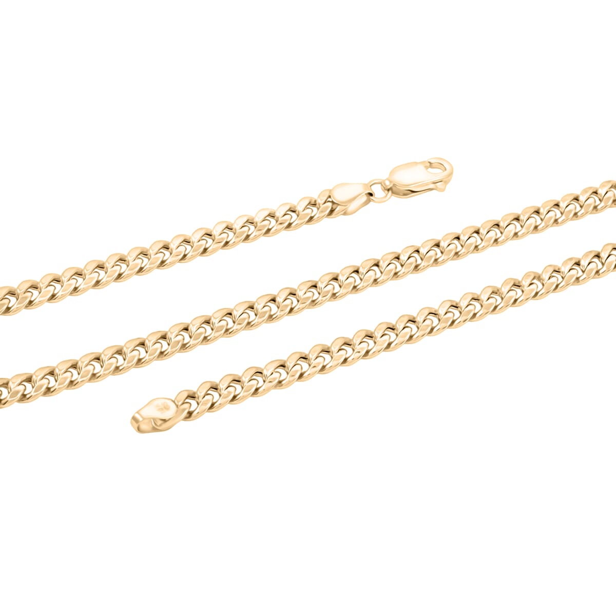 Miami Cuban Chain Necklace in 10K Yellow Gold 10.3 Grams 22 Inches image number 1