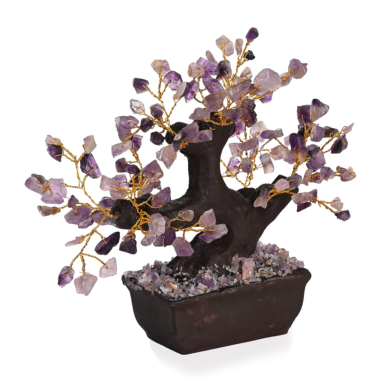 Livmore 150 Amethyst Gemstone Bonsai Tree (6 Inch)