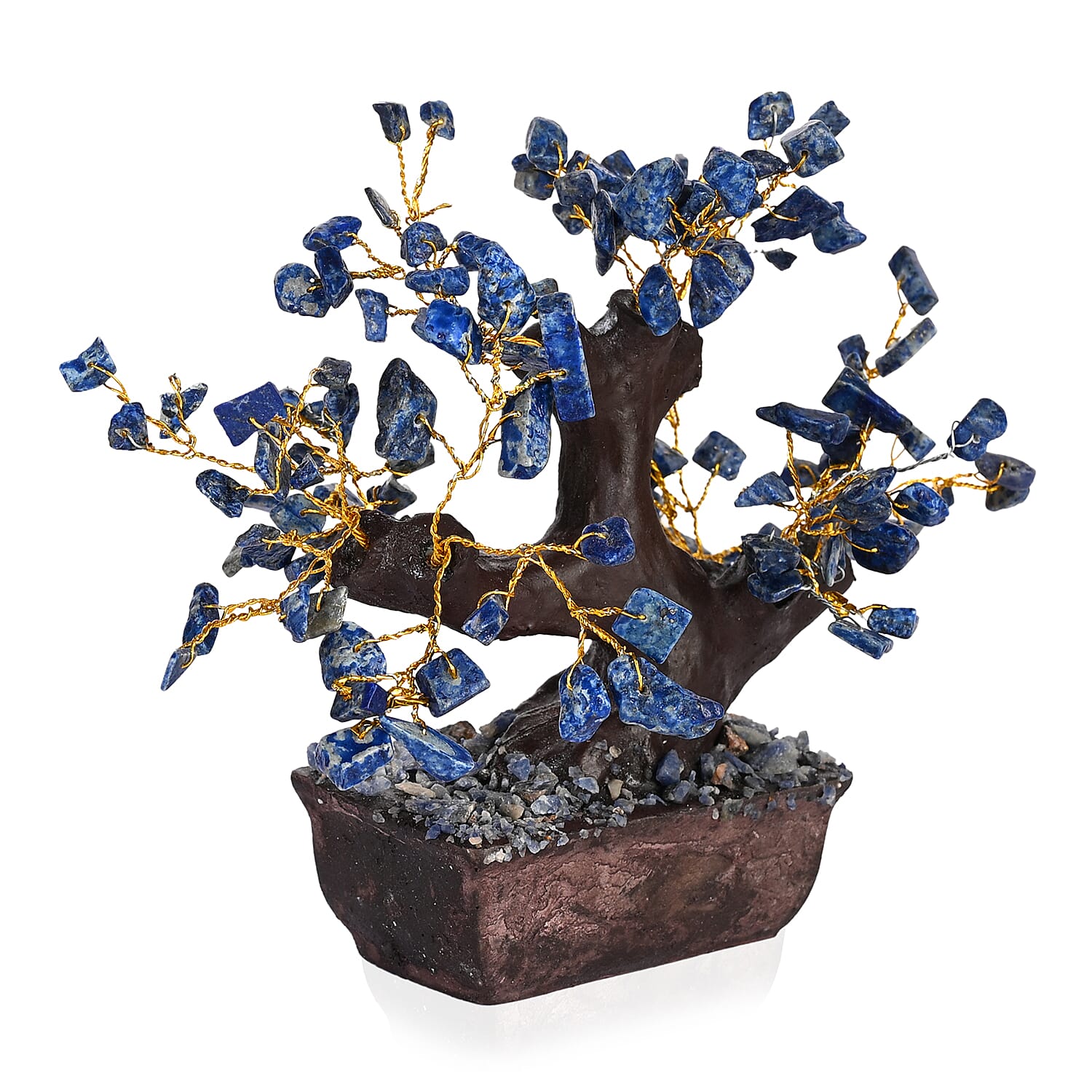 Livmore 150 Lapis Lazuli Gemstone Bonsai Tree (6 Inch)