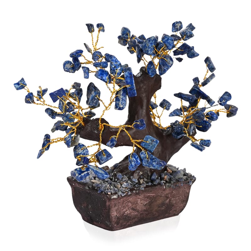 Livmore 150 Lapis Lazuli Gemstone Bonsai Tree (6 Inch)