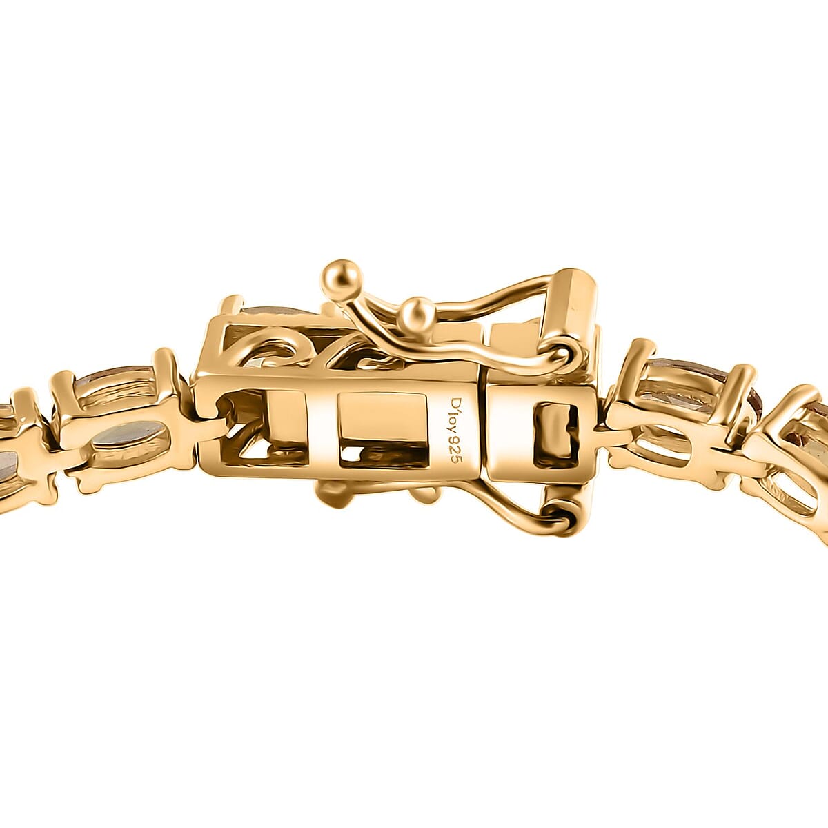 D'Joy Golden Turkizite 7.60 ctw Bracelet in 18K Vermeil Yellow Gold Over Sterling Silver (6.50 In) image number 3
