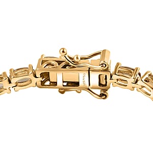 D'Joy Golden Turkizite 7.60 ctw Bracelet in 18K Vermeil Yellow Gold Over Sterling Silver (6.50 In)