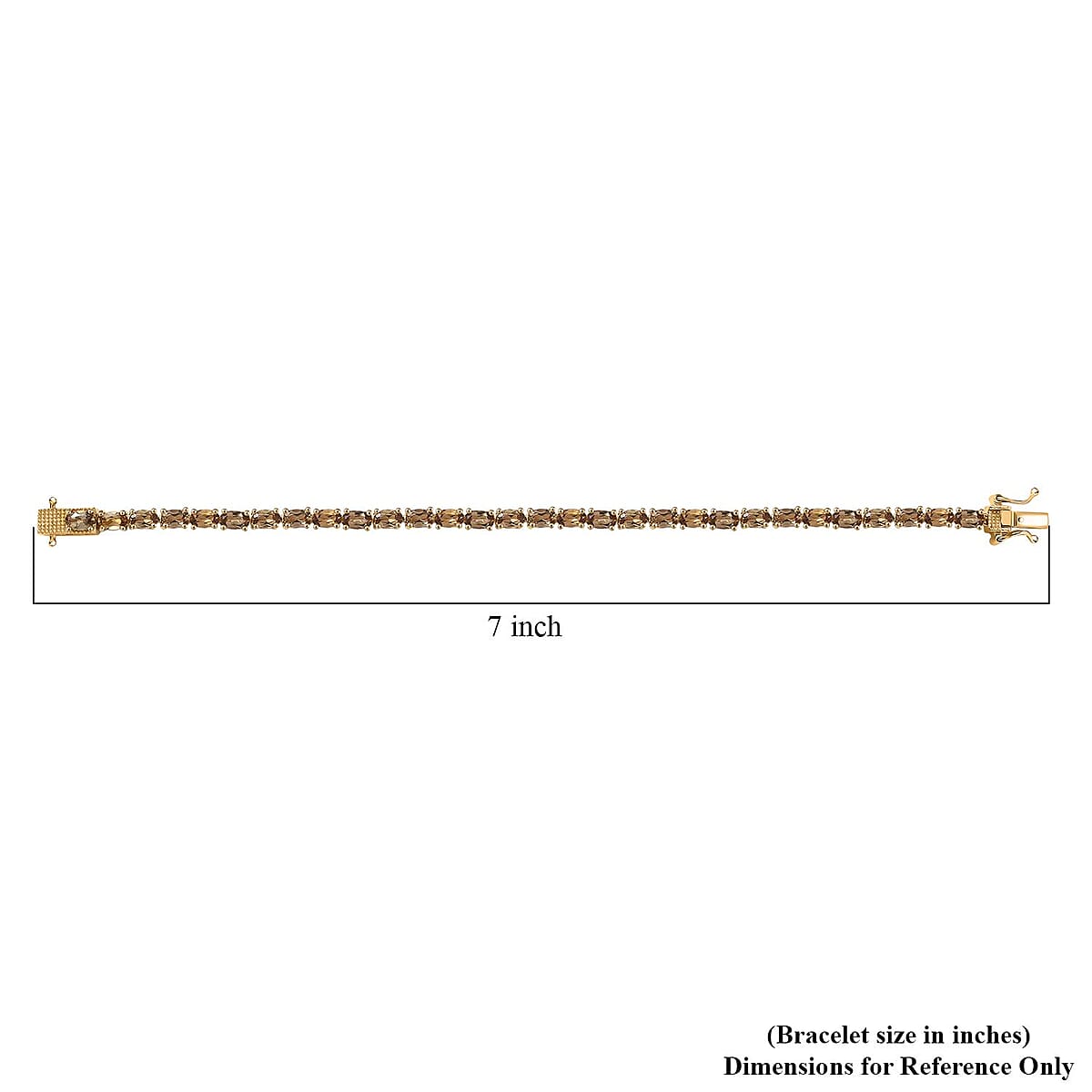 D'Joy Golden Turkizite 7.60 ctw Bracelet in 18K Vermeil Yellow Gold Over Sterling Silver (6.50 In) image number 4