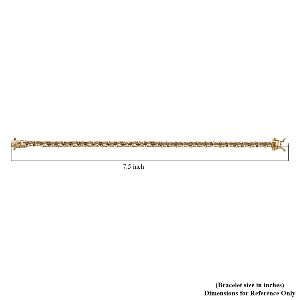 D'Joy Golden Turkizite 8.60 ctw Bracelet in 18K Vermeil Yellow Gold Over Sterling Silver (7.25 In) image number 4