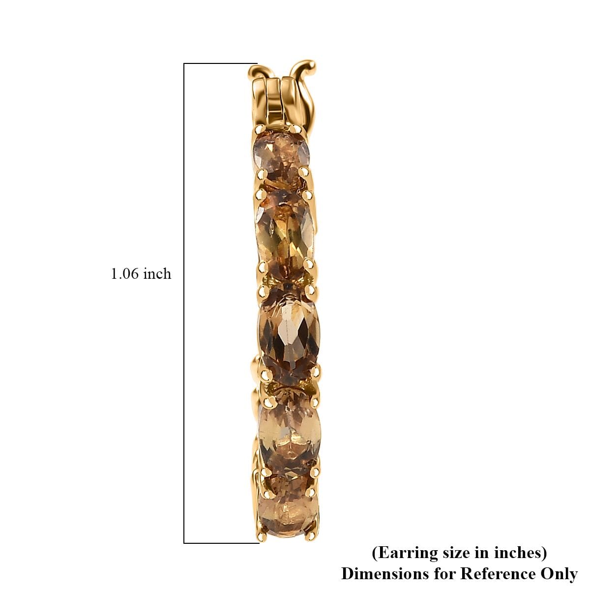 D'Joy Golden Turkizite 4.70 ctw Hoop Earrings in 18K Vermeil Yellow Gold Over Sterling Silver image number 4