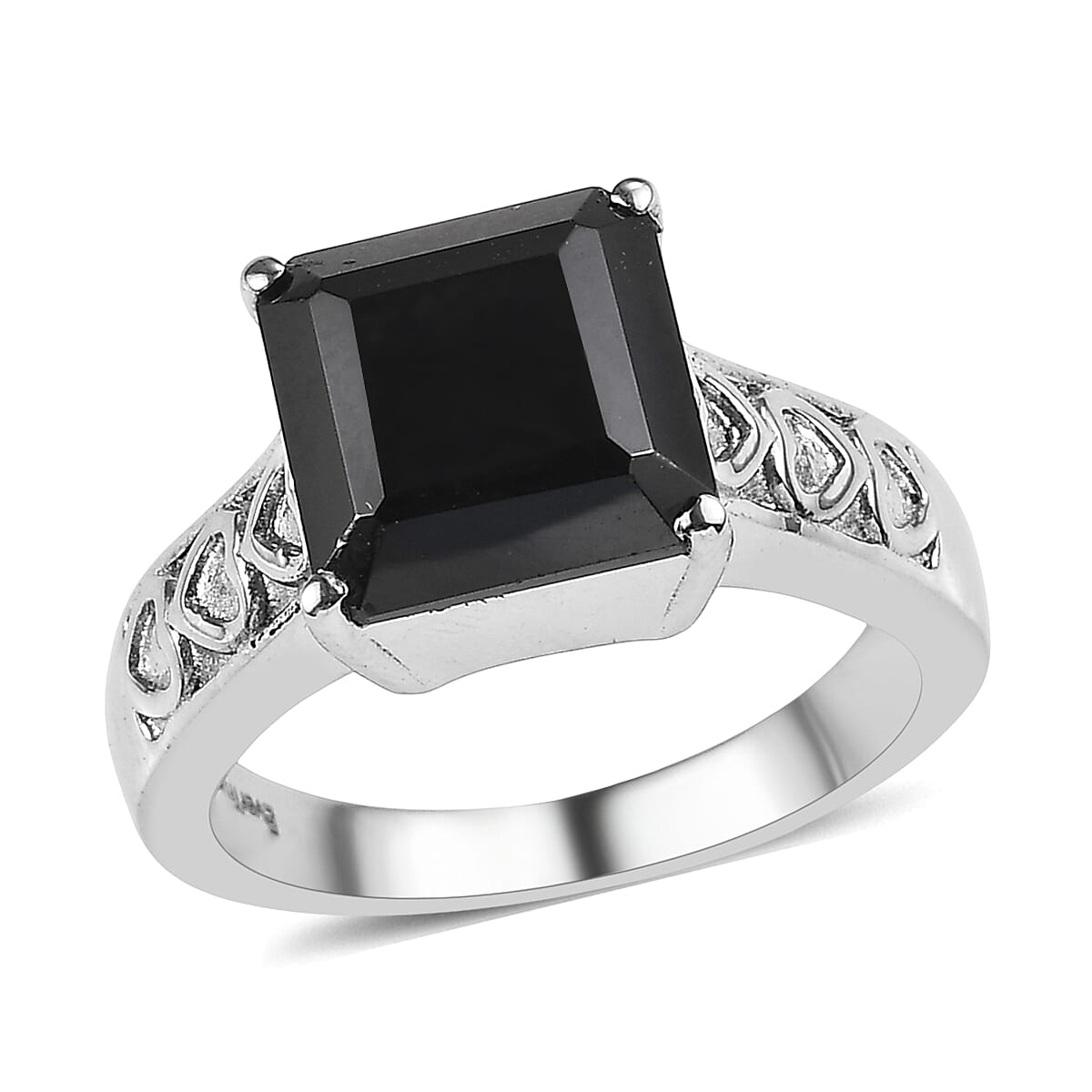 EverTrue African Amethyst Ring in Stainless Steel (Size 10.0) 4.70 ctw