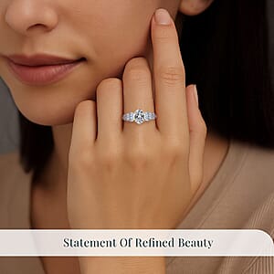 IGI Certified Luxuriant Lab Grown Diamond (E-F, VS) Ring in 10K Yellow Gold 1.55 ctw (Size 6.0)