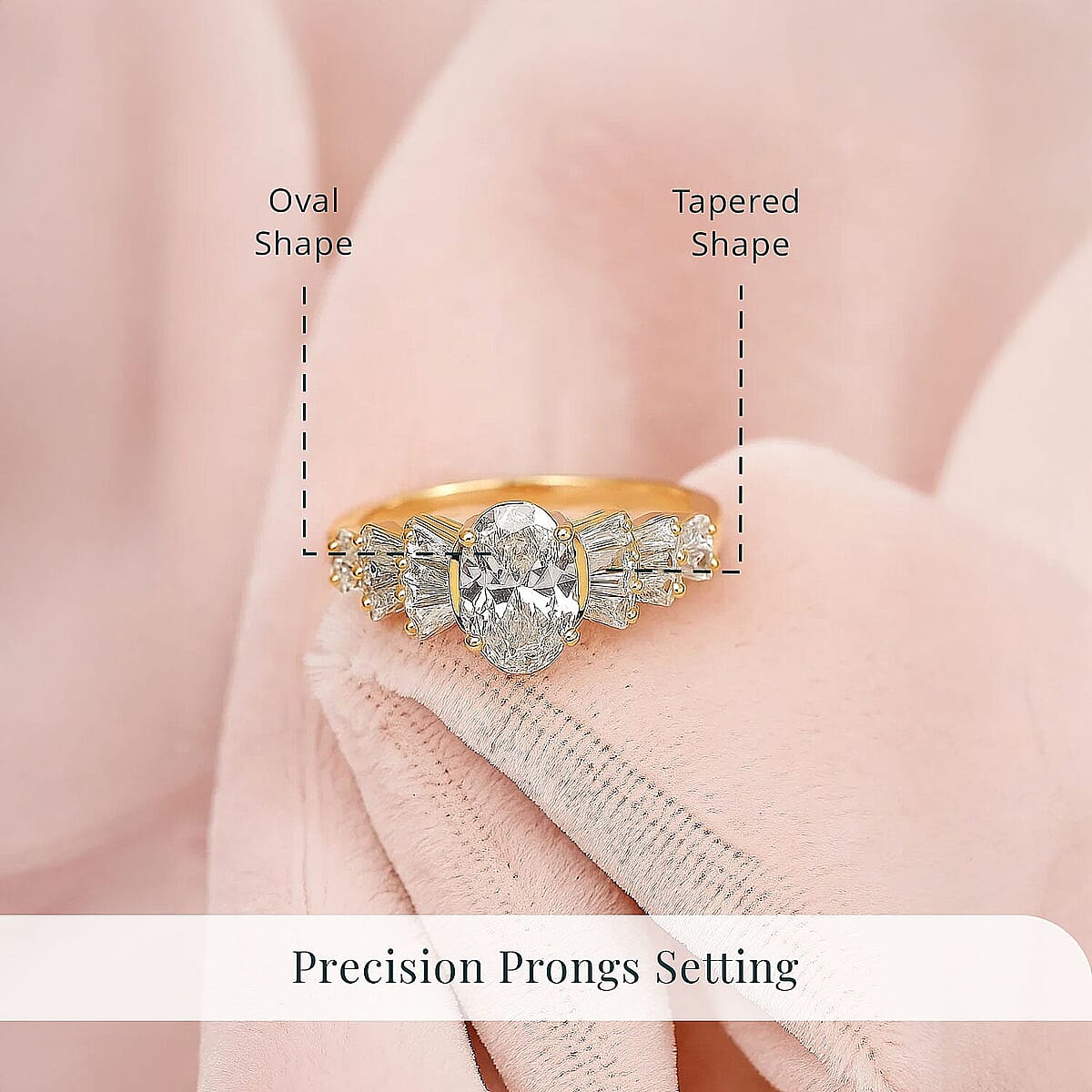 IGI Certified Luxuriant Lab Grown Diamond (E-F, VS) Ring in 10K Yellow Gold 1.55 ctw (Size 6.5) image number 4