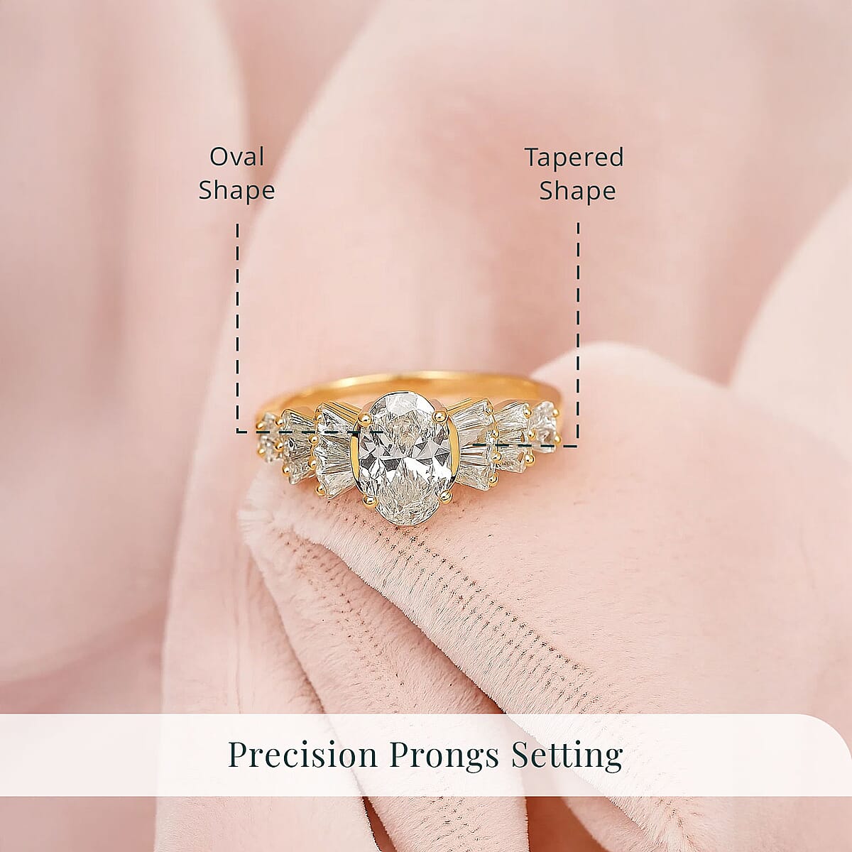 IGI Certified Luxuriant Lab Grown Diamond E-F VS 1.55 ctw Ring in 10K Yellow Gold (Size 8.0) image number 4