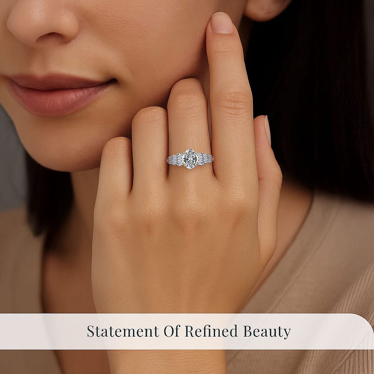 IGI Certified Luxuriant Lab Grown Diamond (E-F, VS) Ring in 10K Yellow Gold 1.55 ctw (Size 9.5) image number 1