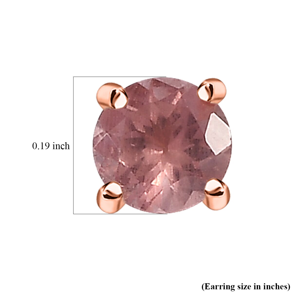 D’Joy Red Apatite 1.00 ctw Sunburst Stud Earrings in 18K Vermeil Rose Gold Over Sterling Silver image number 5