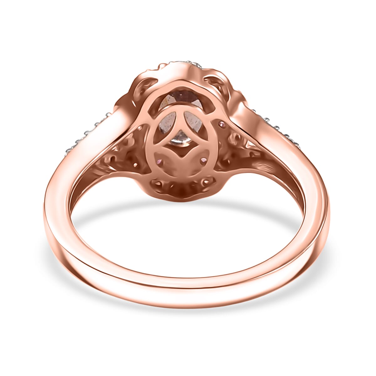 D’Joy Red Apatite and Multi Gemstone 1.50 ctw Floral Ring in 18K Vermeil Rose Gold Over Sterling Silver (Size 7.0) image number 4