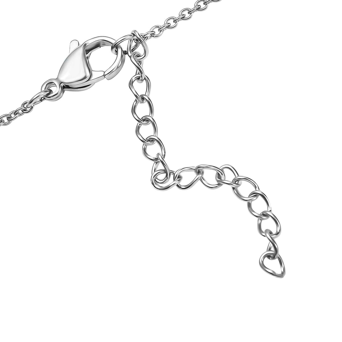 EverTrue Green Onyx and White Zircon 32.95 ctw Necklace 18 Inches Platinum Bond image number 4