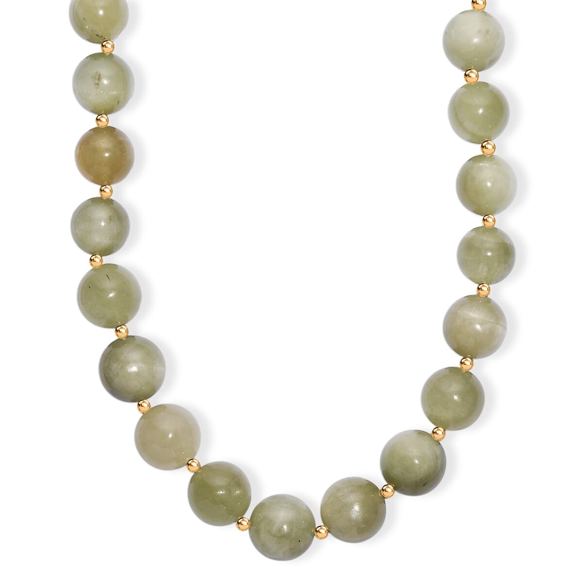 D'Joy Green Kyanite Necklace 18 Inches in 18K Vermeil Yellow Gold Over Sterling Silver image number 0