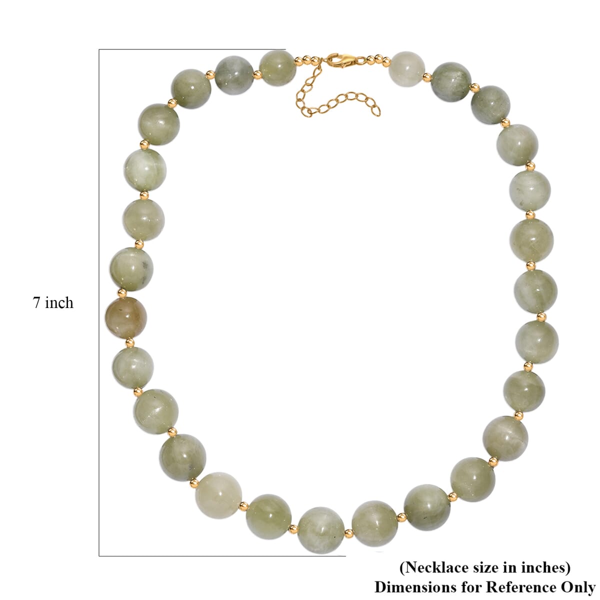 D'Joy Green Kyanite Necklace 18 Inches in 18K Vermeil Yellow Gold Over Sterling Silver image number 5