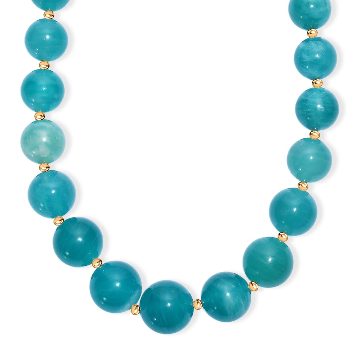D'Joy Amazonite 495.00 ctw Necklace 18 Inches in 18K Vermeil Yellow Gold Over Sterling Silver  image number 0