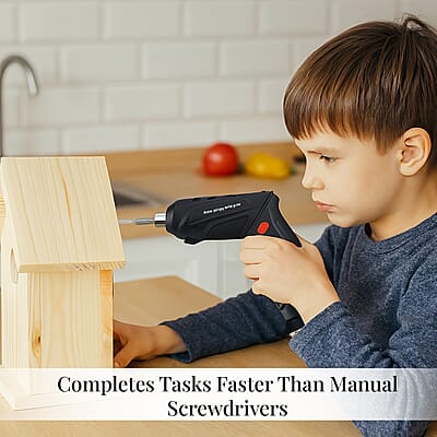 Rechargeable Electric Screwdriver Kit with 38pcs Bits, Pivoting Handle