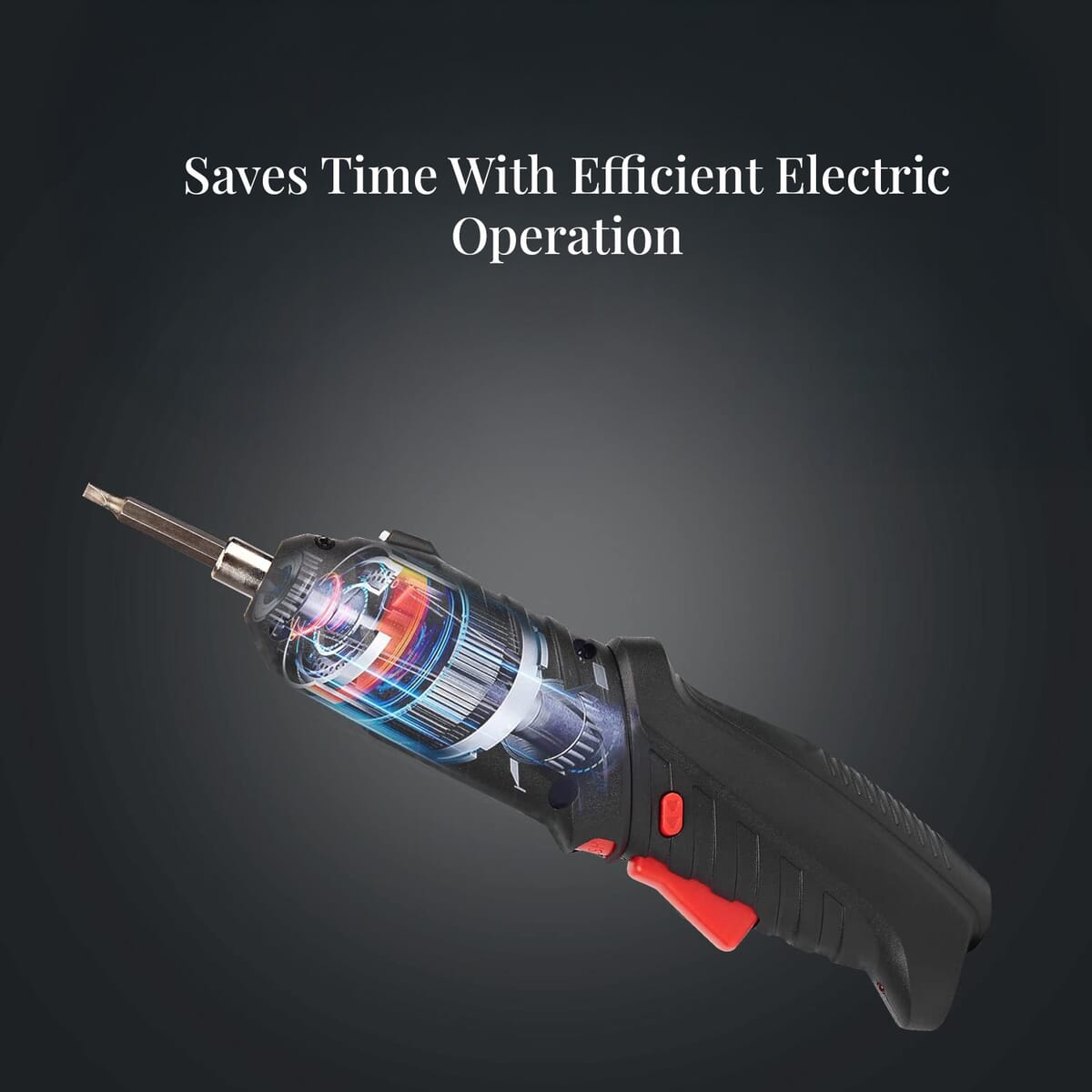 Rechargeable Electric Screwdriver Kit with 38pcs Bits, Pivoting Handle image number 6