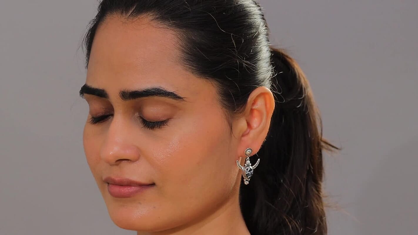 D'Joy Artisan Crafted White Buffalo 4.10 ctw Horn of the Ancients Earrings in Sterling Silver