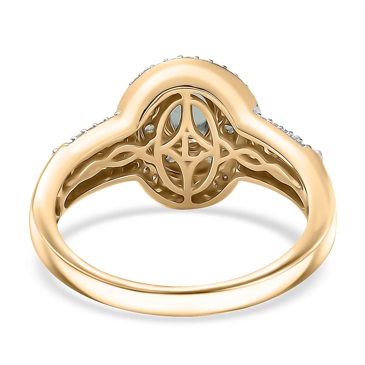 AAA Narsipatnam Alexandrite and Luxuriant Lab Grown Diamond E-F VS 1.05 ctw Majestic Mirage Ring in 10K Yellow Gold (Size 8.0) image number 4