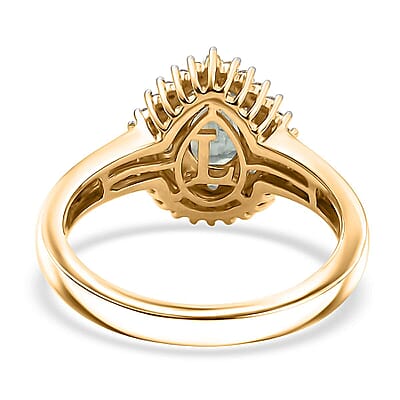 AAA Narsipatnam Alexandrite and Luxuriant Lab Grown Diamond E-F VS 1.05 ctw Majestic Mirage Ring in 10K Yellow Gold (Size 10.0)