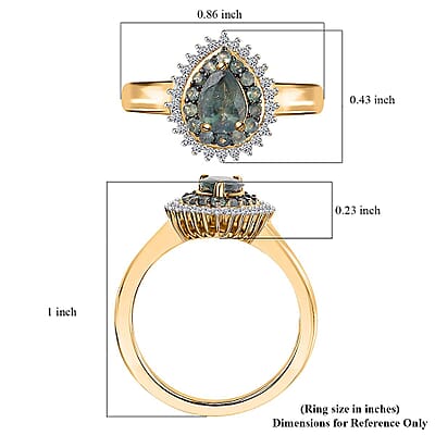 AAA Narsipatnam Alexandrite and Luxuriant Lab Grown Diamond E-F VS 1.05 ctw Majestic Mirage Ring in 10K Yellow Gold (Size 10.0)