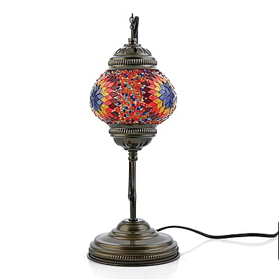  Multi Glass Crescent Turkish Lamp