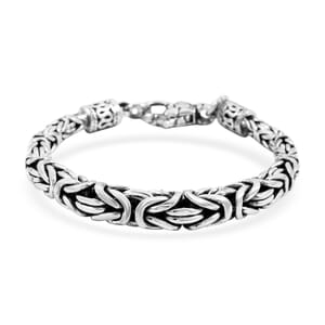 Bali Legacy Sterling Silver Byzantine Chain Bracelet (6.50 In) 26.5 Grams