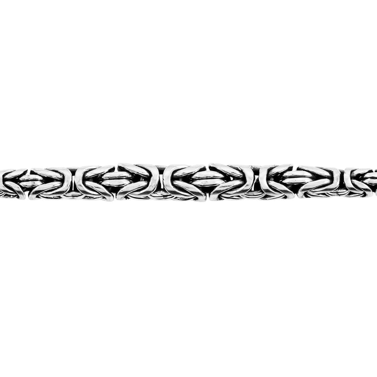 Bali Legacy Sterling Silver Byzantine Chain Bracelet (6.50 In) 26.5 Grams image number 3