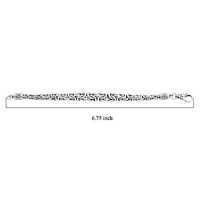 Bali Legacy Sterling Silver Byzantine Chain Bracelet (6.50 In) 26.5 Grams