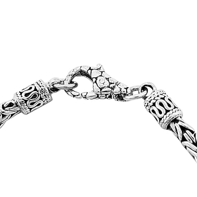 Bali Legacy Sterling Silver Byzantine Chain Bracelet (7.50 In) 30 Grams