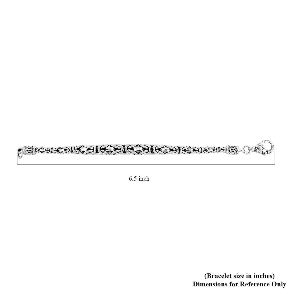 Bali Legacy Sterling Silver Byzantine Chain Bracelet (7.50 In) 30 Grams image number 3