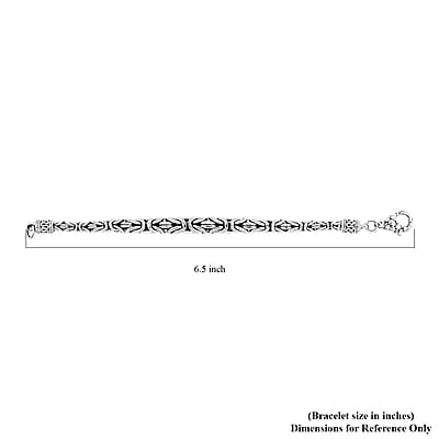 Bali Legacy Sterling Silver Byzantine Chain Bracelet (7.50 In) 30 Grams