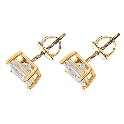 Luxuriant Lab Grown Diamond 3.00 ctw Stud Earrings in 14K Yellow Gold