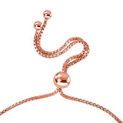 D'Joy Moissanite 3.35 ctw Bolo Bracelet in 18K Vermeil Rose Gold Over Sterling Silver