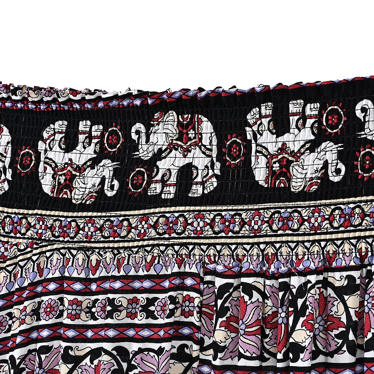 TLV Tamsy Wine Elephant Harem Pant with 2 Pockets - One Size Fits Most image number 2