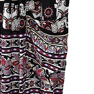 Tamsy Wine Elephant Harem Pant with 2 Pockets - One Size Fits Most