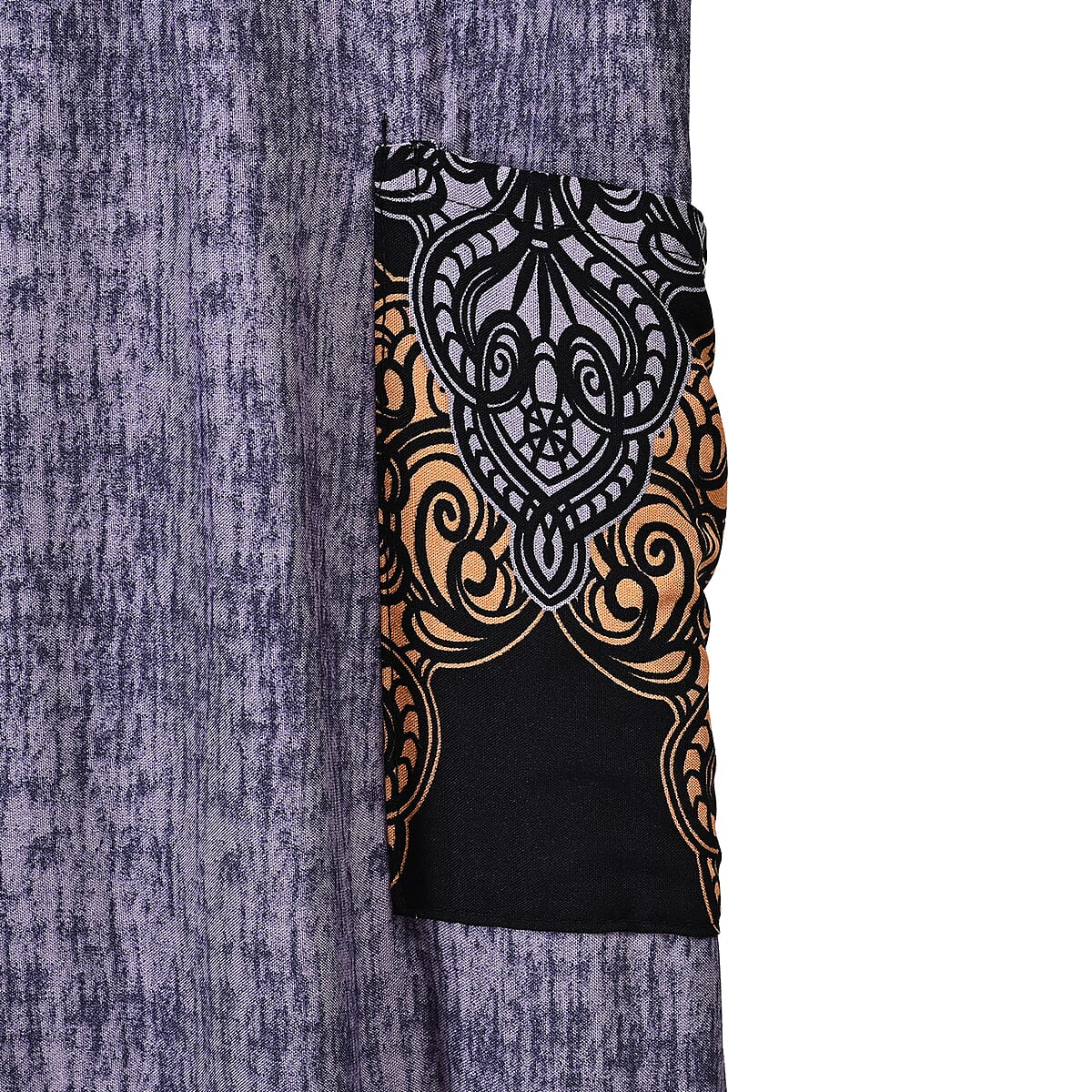 Tamsy Purple Abstract Harem Pant with 2 Pockets - One Size Fits Most image number 3