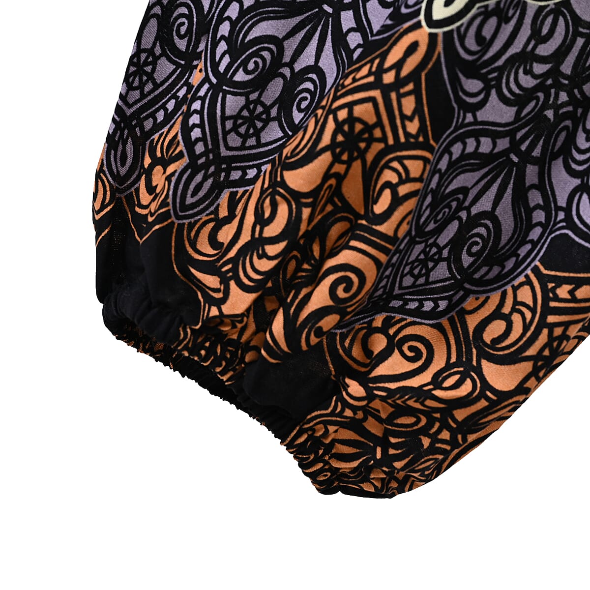 Tamsy Purple Abstract Harem Pant with 2 Pockets - One Size Fits Most image number 4