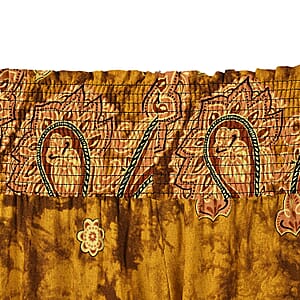 Tamsy Yellow Paisley Harem Pant with 2 Pockets - One Size Fits Most