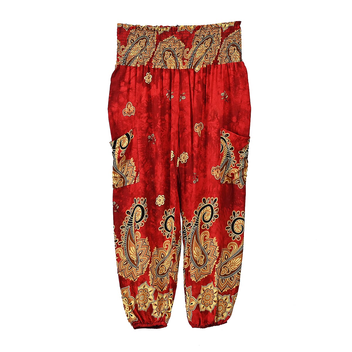TLV Tamsy Red Paisley Harem Pant - One Size Fits Most image number 1