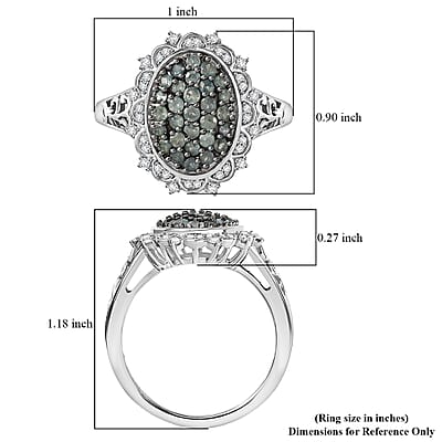 D'Joy Narsipatnam Alexandrite and Moissanite 1.35 ctw Vine & Bloom Ring in Rhodium Over Sterling Silver (Size 5.0)