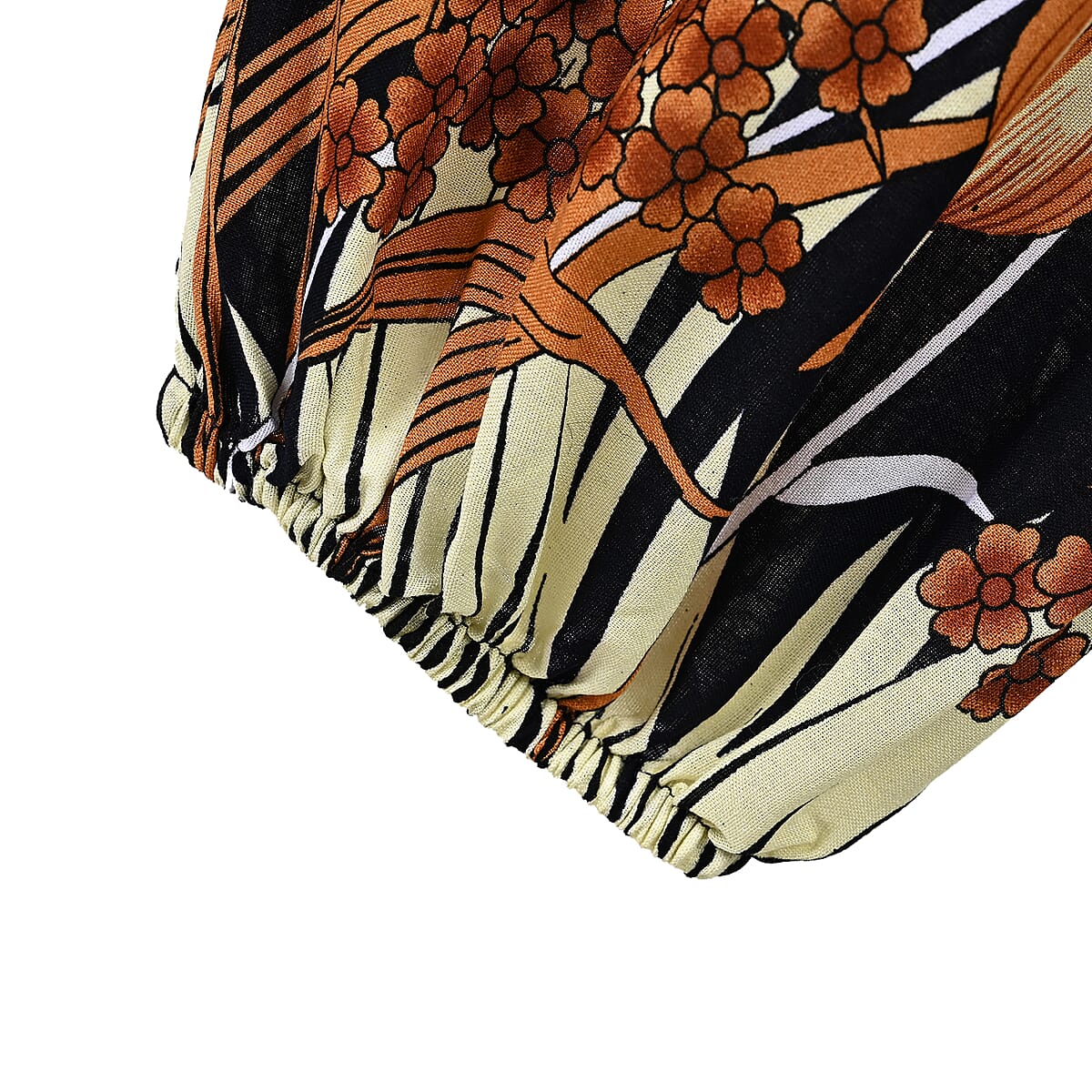 TLV Tamsy Navy Floral Harem Pant with 2 Pockets - One Size Fits Most image number 4